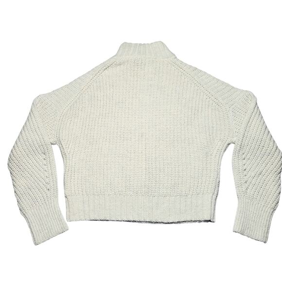 J. Crew Marled Donegal Mock Neck Sweater Ivory White Cotton Blend Relaxed XL - Picture 3 of 8